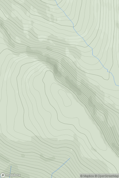 Thumbnail image for Cam Chreag [Glen Lyon to Glen Dochart & Loch Tay] showing contour plot for surrounding peak